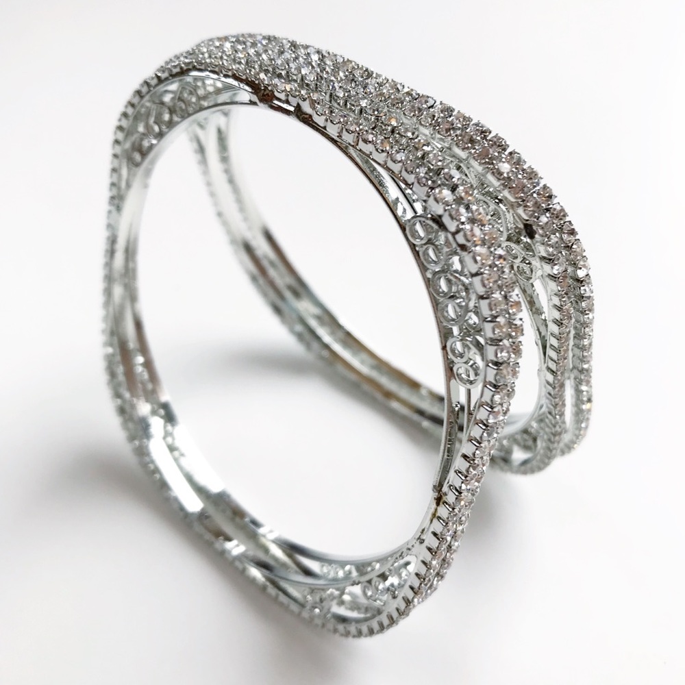 Classy stone bangle set _ stackable - Picture 3 of 8
